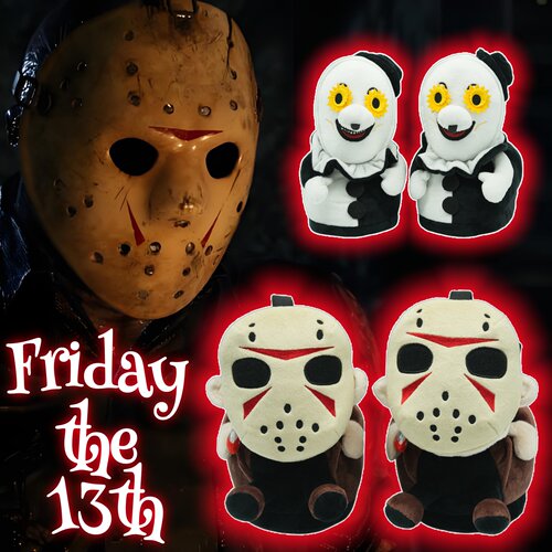黑色星期五Friday the 13th面具毛绒居家保暖万圣节圣诞节拖鞋