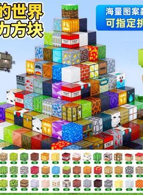 MC正版2025新款全套我的磁力方块世界儿童玩具吸铁积木拼装图村庄