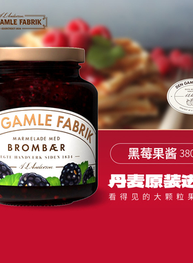 DGF蒂杰夫果酱丹麦进口黑莓果肉水果酱面包涂抹酱即食早餐380g