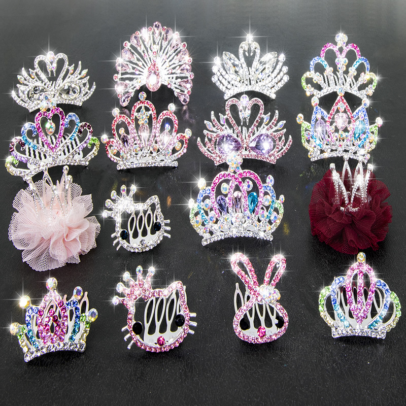 儿童皇冠王冠头饰女童发夹发卡生日演出发箍