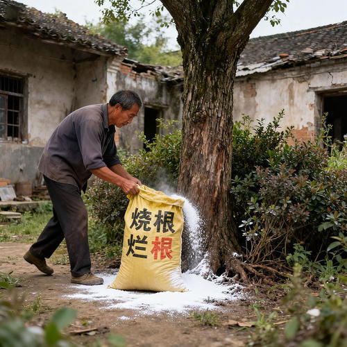 高浓度工业盐杀树根杂草专用盐强力粗盐颗粒耕地禁用大树烂根