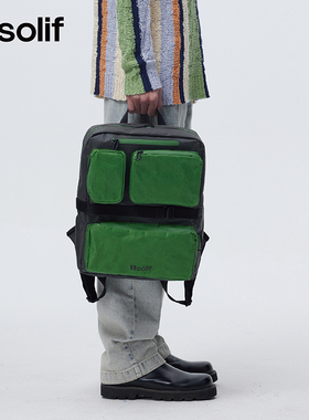 solif林海双肩包包小众原创环保学生上课旅行时尚设计通勤大容量
