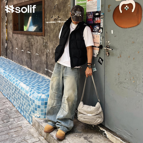 solif吞噬斜挎包大容量单肩背包