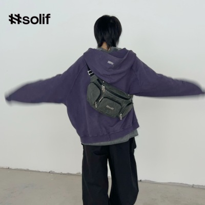 solif夜巡者复古废土风户外骑行休闲胸包斜挎男包潮流胸包新品