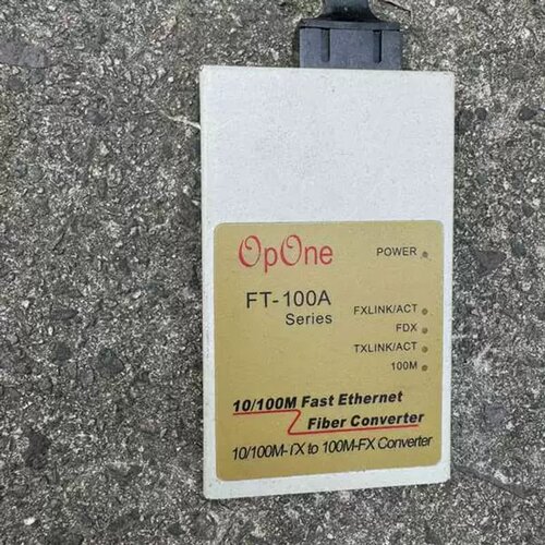 OpOne FT-100A光纤转换器，10/100M Fas