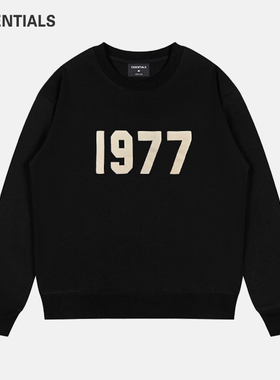 ESSENTIALS官方植绒1977圆领卫衣男女情侣装秋冬季复线FOG美式潮