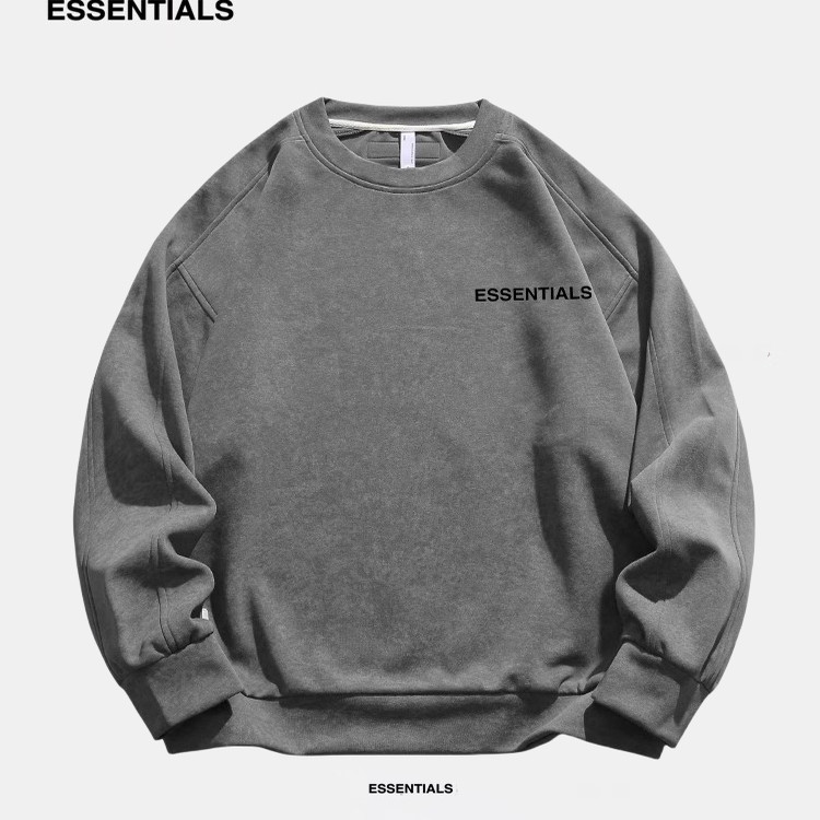 ESSENTIALS官方复古刺绣春秋季圆领卫衣男女情侣装复线美式FOG潮