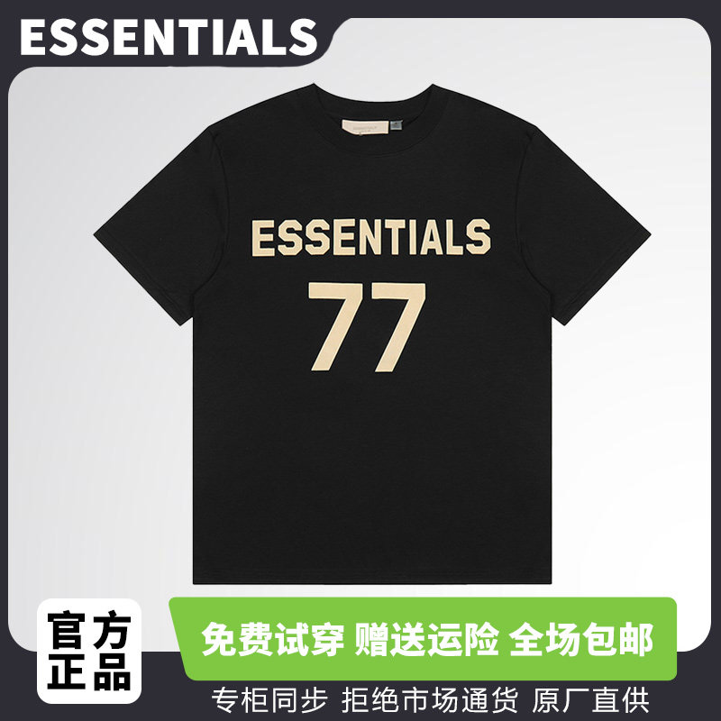 ESSENTIALS官方美式复古高街潮牌短袖T恤男女情侣装ins2025年新款