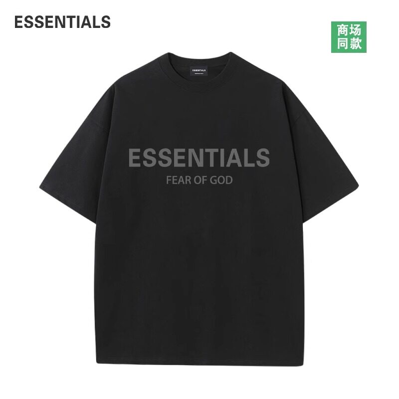 ESSENTIALS官方美式短袖T恤男女情侣装夏季宽松休闲运动硅胶上衣