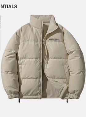 ESSENTIALS官方2025年新款白鸭绒立领羽绒服男女宽松外套保暖潮牌