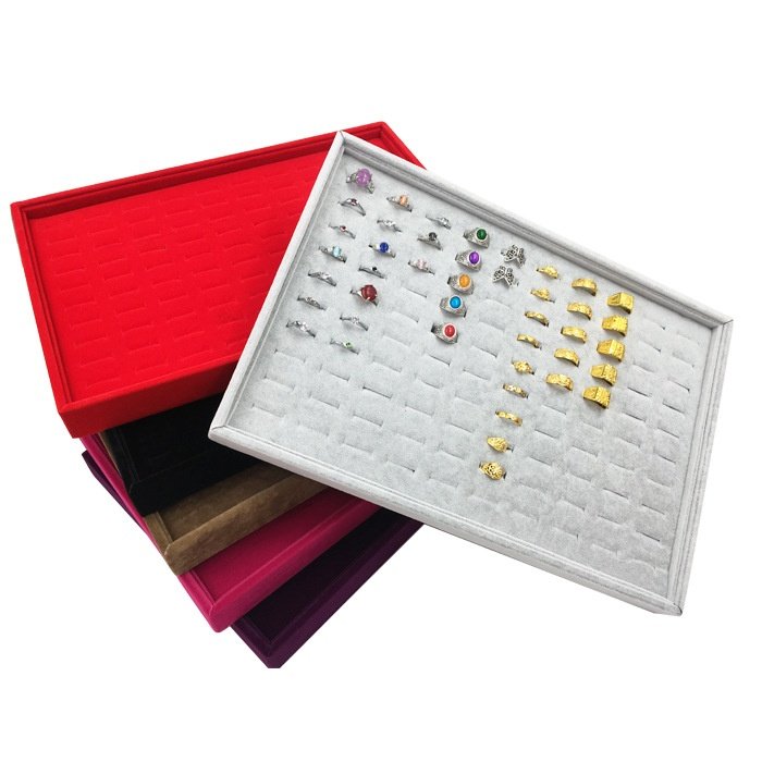 绒布首饰盘 戒指展示收纳盒 珠宝首饰展示道具戒指托盘优雅,包装,首饰包装,淘宝优惠券,粉丝福利购,淘宝优惠卷