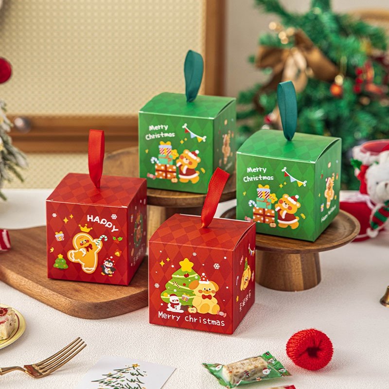 2025圣诞新款礼盒手提盒创意立体送礼开窗设计卡通背带空盒大容量,包装,圣诞礼品包装,淘宝优惠券,粉丝福利购,淘宝优惠卷