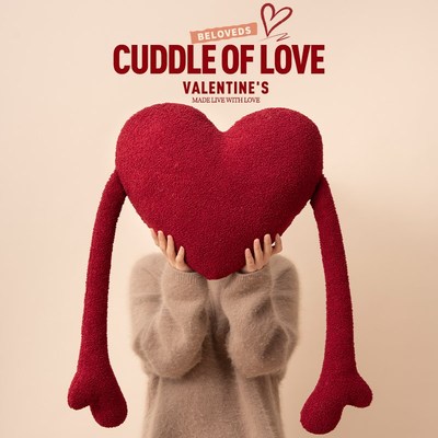 红色爱心抱枕结婚喜庆靠枕生日情人节礼物心形沙发装饰客厅靠背垫