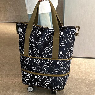 万向轮旅行包2024新款牛津布行李包带轮扩容手提包飞机托运袋登机