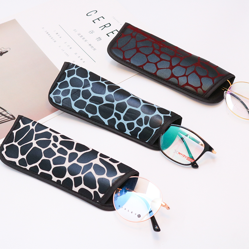 近视眼镜袋子韩国简约布面老花近视眼镜皮套便携式眼镜插袋保护套