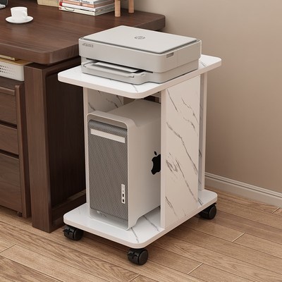 台式电脑主机托架打印机一体置物架办公室可移动多层落地机箱底座