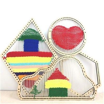 幼儿园区域材料包儿童手工制作创意diy编织板器织布机挂毯墙饰