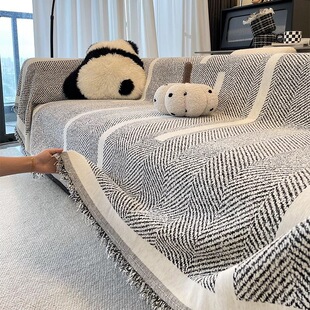 北欧轻奢一整张全盖沙发盖布四季通用2025新款高级感防滑沙发巾套