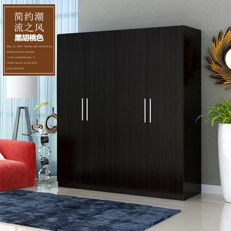 极速简易衣柜实木质板式组合整体衣柜2门3门4门大衣Z柜儿童衣橱