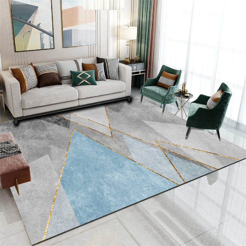 极速Geometric printing carpet Aliving room floor mat blanket
