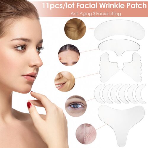 极速Reusable Siilicone Patches Anti-wrinkle Face Forehead St