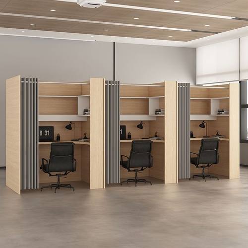 极速共享自习室隔断桌椅沉浸式y学习桌书桌封闭式一对一课桌自习