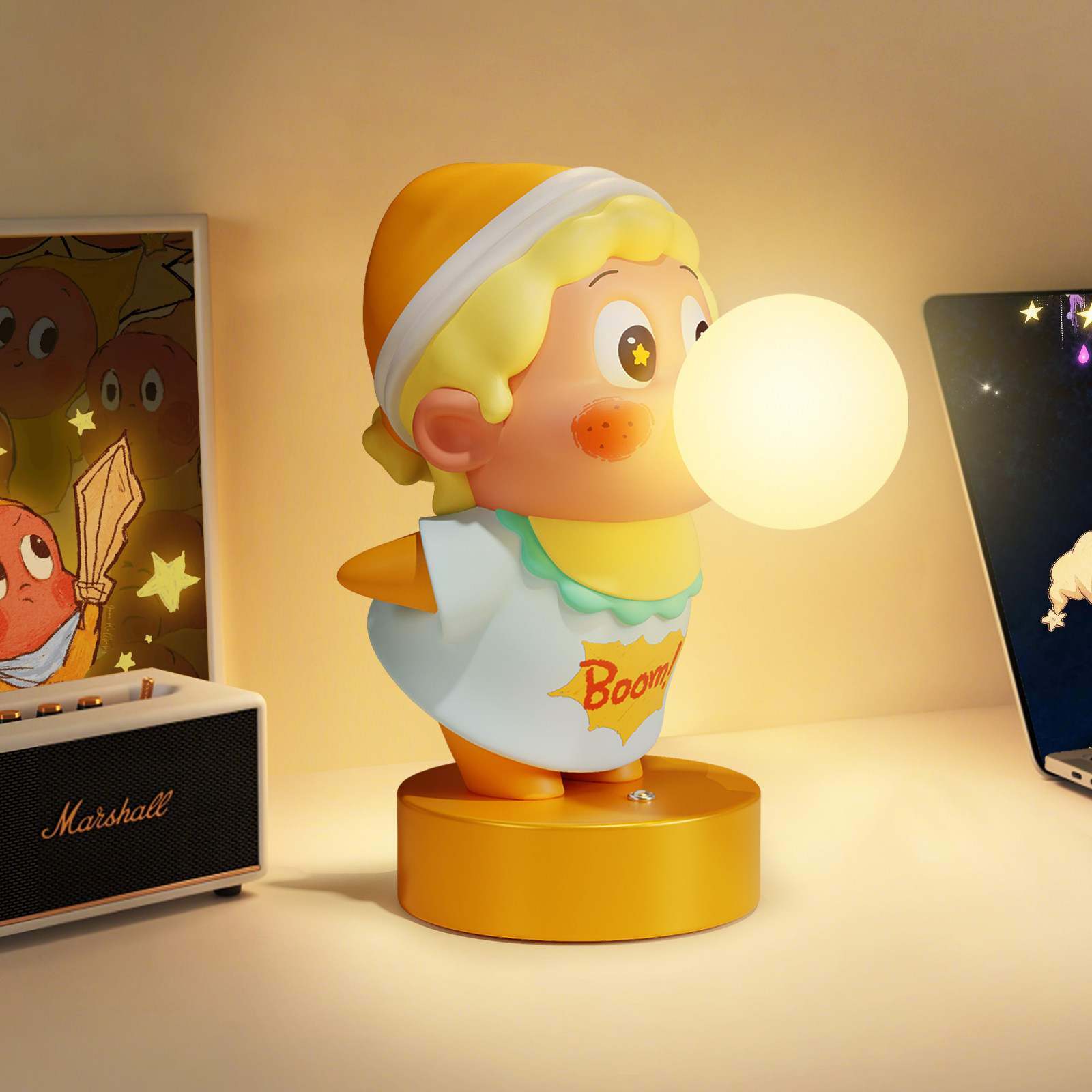 星星人小夜灯氛围摆件床头卧室睡眠台灯女生闺蜜年会新年生日礼物