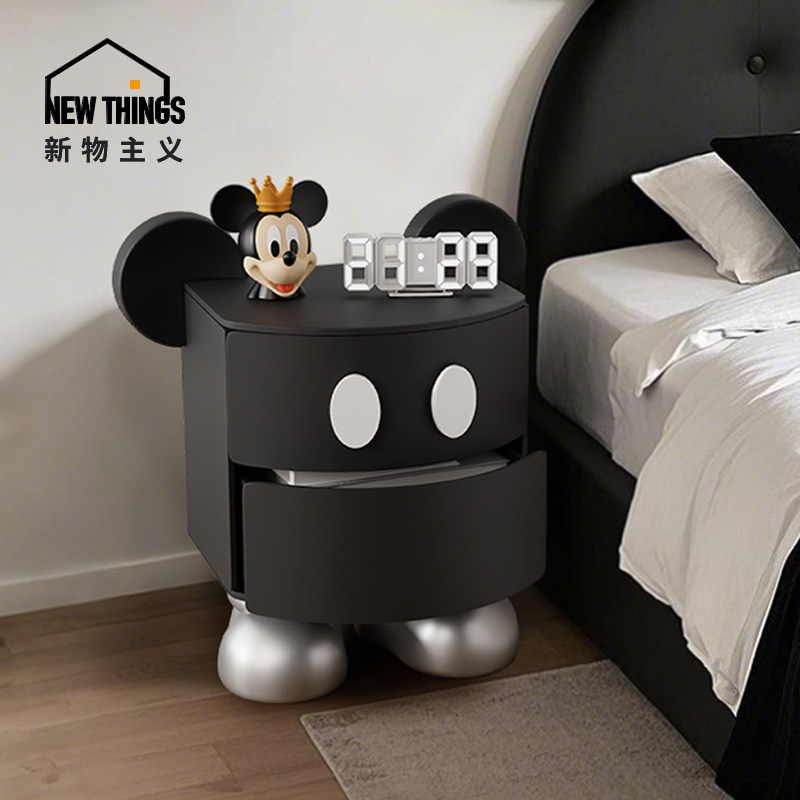 卡通米奇床头柜家用卧室小型床头小边几收纳柜置物架创意沙发边柜,住宅家具,床头柜,淘宝优惠券,粉丝福利购,淘宝优惠卷