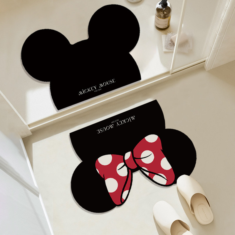 米奇弧形浴室卫生间防滑垫防摔地垫硅藻泥吸水垫厕所门口卫浴地毯,居家布艺,家用脚垫,淘宝优惠券,粉丝福利购,淘宝优惠卷