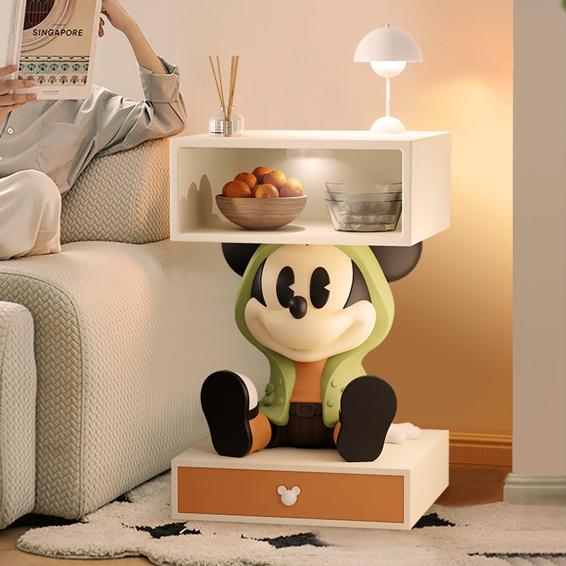 米奇床头柜家用卧室2026新款创意置物架儿童房多层收纳储物柜边几,住宅家具,床头柜,淘宝优惠券,粉丝福利购,淘宝优惠卷