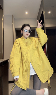 春款时尚新款外套女士韩版休闲宽松百搭中长款防风衣冲锋衣上衣潮