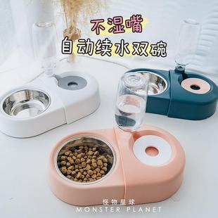 宠物自动饮水器双碗 宠物食盆猫咪狗狗喝水碗狗食盆猫碗狗碗