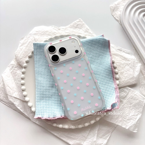 盐白茶肤感波点iPhone手机壳