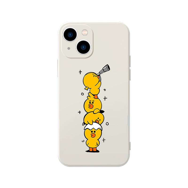 鸡图案手机壳苹果14华为mate60可爱小鸡iPhone15Promax小米13墩墩OPPO莎莉鸡vivo鸡的12黄色4
