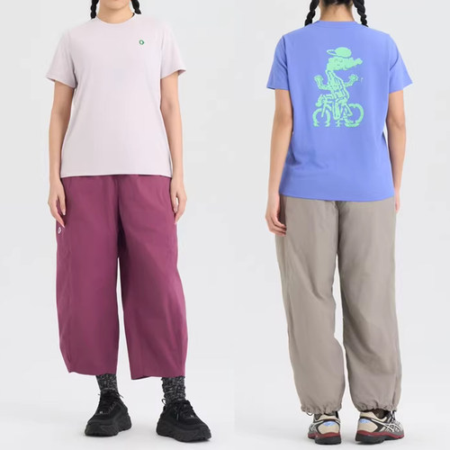 渃素然春夏速干抗菌图案短袖T恤