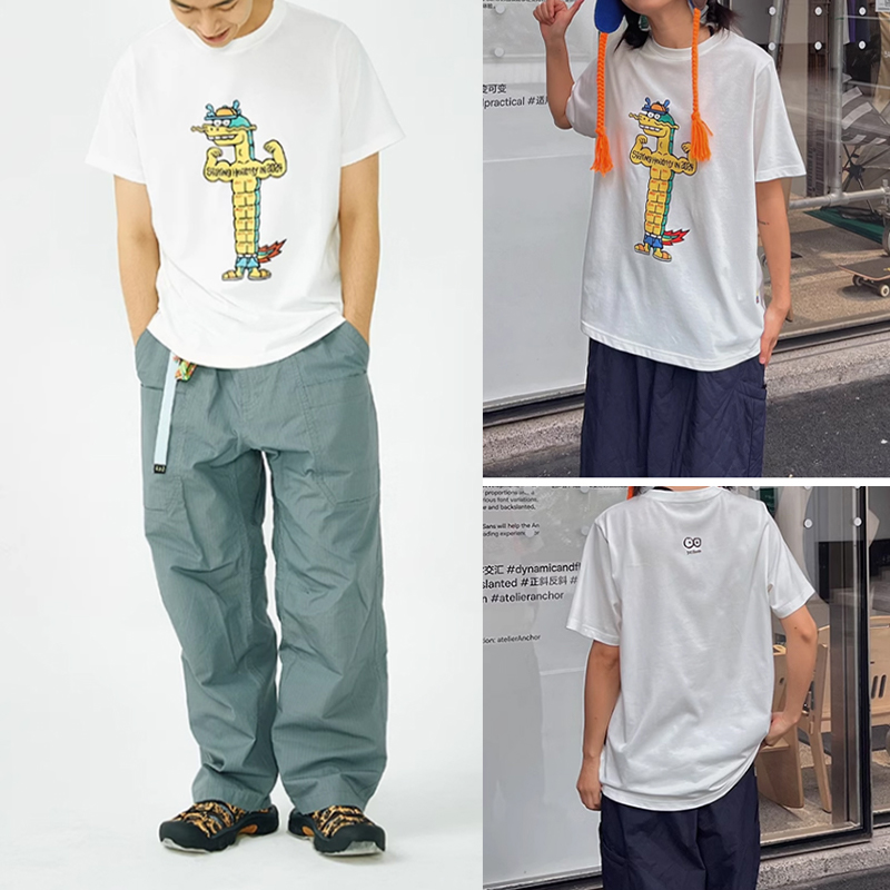 渃素然 零男女新品JF联名印花图案龙年生肖干爽短袖T恤A0241TS99