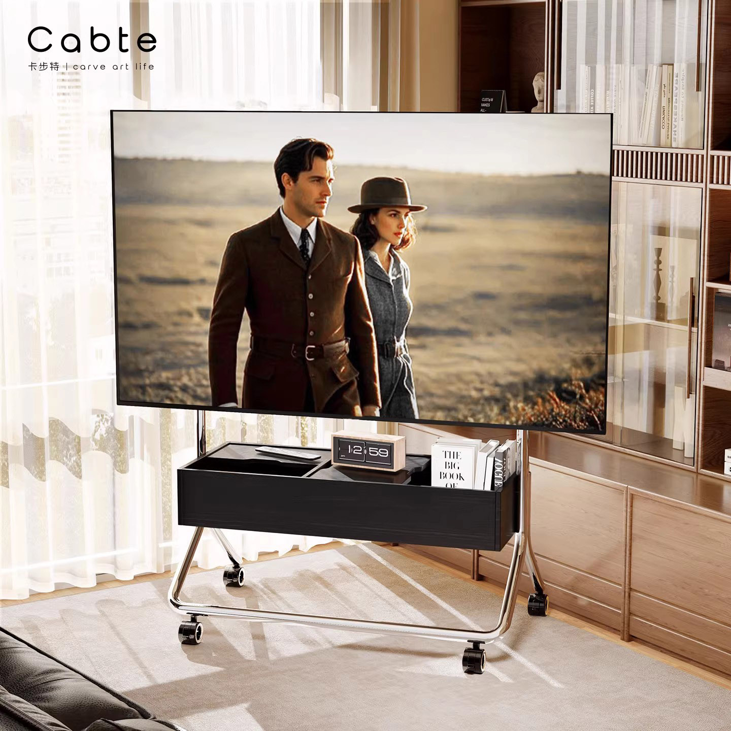 不锈钢电视支架实木50-85英寸