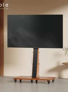 CABTE电视移动支架简约落地带轮推车艺术架电视柜适用40-85英寸