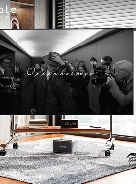 CABTE不锈钢电视支架移动电视柜带轮推车艺术支架适用55-100英寸