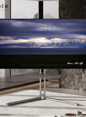 CABTE电视支架移动不锈钢落地推车客厅卧室简约艺术支架40-75英寸