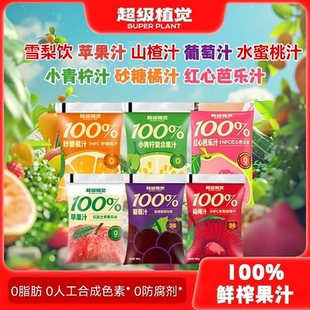 超级植觉100%雪梨饮汁青柠汁葡萄汁芭乐汁脂肪酸百分百袋装饮料