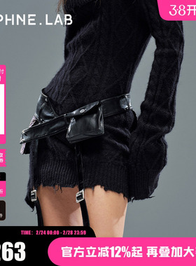 DAPHNELAB 25FW 格纹腰封复古Y2K风格纹腰封女可搭配专属长靴