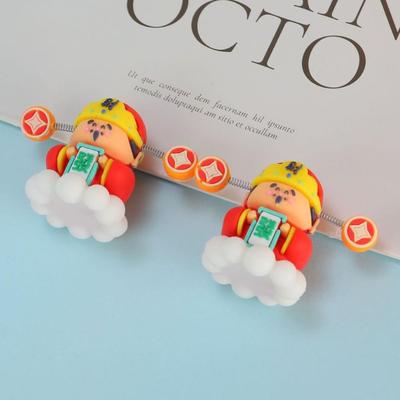 卡通滴胶财神爷办公室书桌桌面汽车小摆件网红爆款摆摊小商品车载