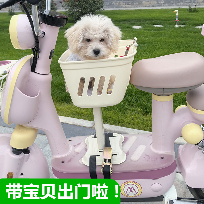 电动车带宠物座椅出门神器坐车用泰迪宠物筐宠物篮子带狗狗溜猫