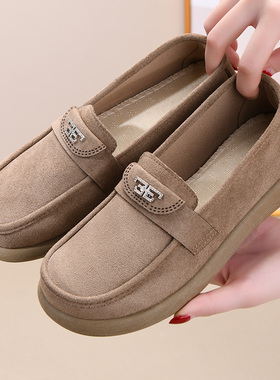 春秋新款老北京布鞋女软底轻便妈妈鞋浅口百搭一脚蹬女士休闲单鞋