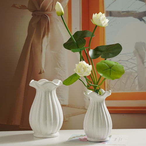 中式真荷花假花装饰绢花莲花佛堂佛前供花家居桌面装饰摆件