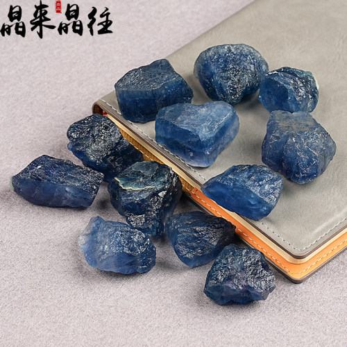 晶拉霸天然蓝萤石原石摆件