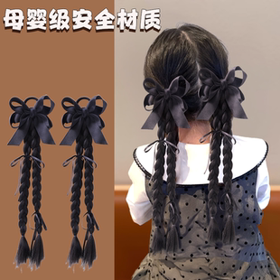 儿童假发辫子女童蝴蝶结扭扭辫甜发饰双马尾脏脏辫头绳爵士舞头饰
