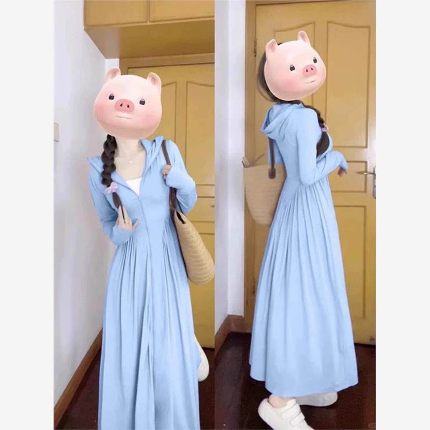 防晒衣长款全身夏季防嗮衣修身防晒裙2025新款女款超长外套防晒服