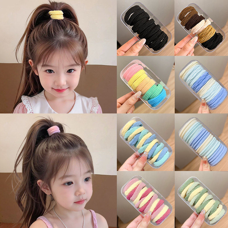 儿童发圈女童高弹力高马尾头绳小女孩皮筋不伤发橡皮筋扎头发发绳